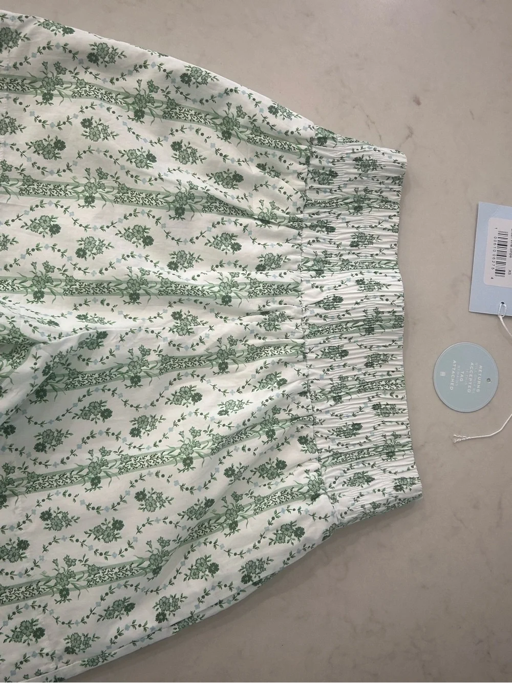 Hill House Home XS Green Vine Stripe Shorts Set - Picture 4 of 9